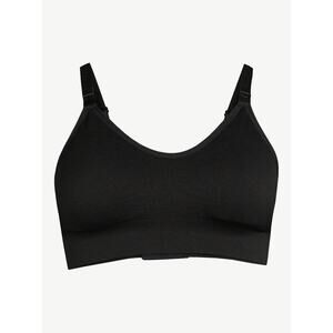 Joyspun Womens Maternity Nursing Comfort Bra Seamless Adjustable Black‎ Size M